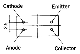 光電傳感器（光學(xué)傳感器）OM-2016針腳圖（仰視）