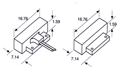 門磁開關(guān)（磁性開關(guān)/接近開關(guān)/接近傳感器）DC-1571尺寸規(guī)格