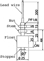 液位開關(guān)（液位傳感器/水位開關(guān)）MFS21-E-1尺寸規(guī)格