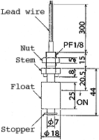 液位開關（液位傳感器/水位開關）MFS17-D-1尺寸規(guī)格