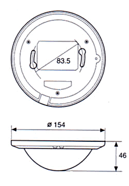 紅外線檢測器（防盜報警器/紅外線報警器）APS-20N尺寸規(guī)格